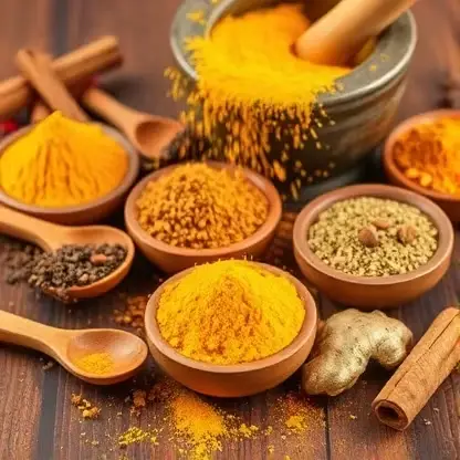 ادویه کاری (ترکیبات با زردچوبه)