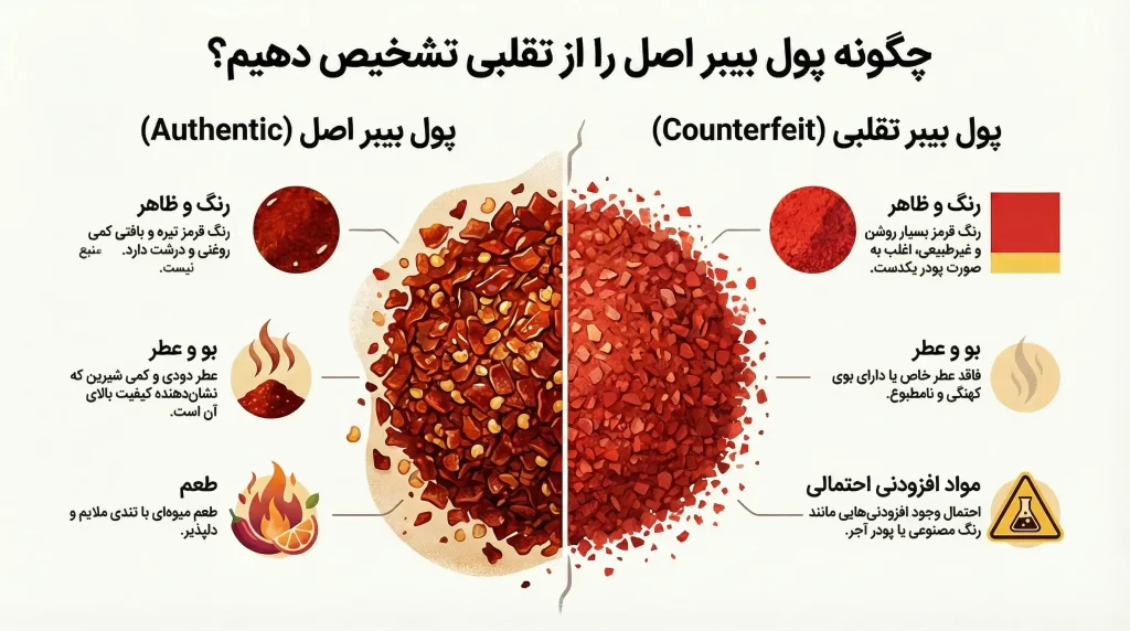تشخیص پول بیبر اصل از تقلبی